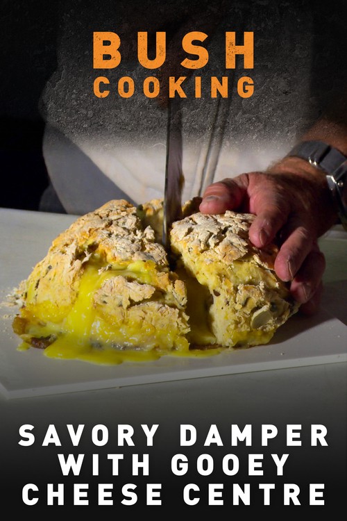Savoury Damper With Gooey Cheese Centre