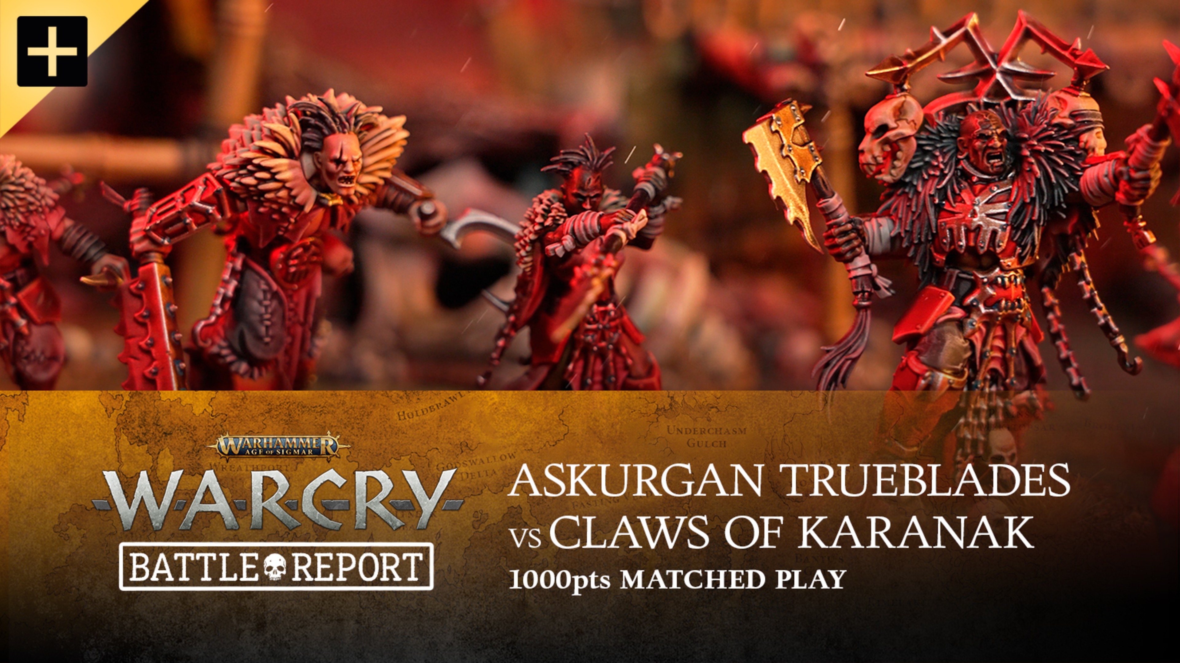 Warcry: Bloodhunt – Askurgan Trueblades vs Claws of Karanak
